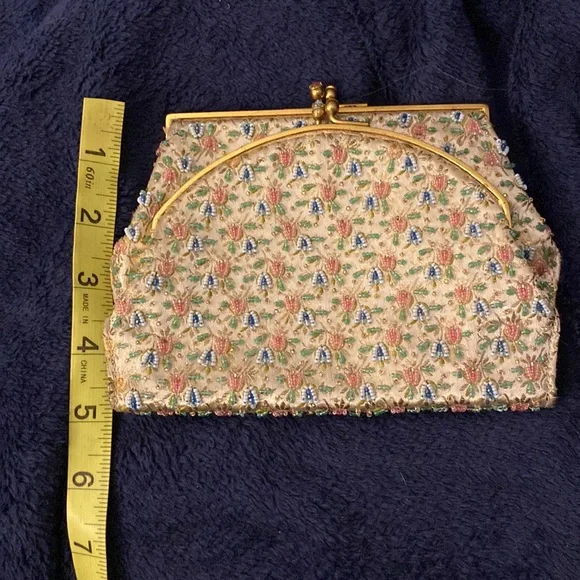 Vintage 60s Duizend-Gans Paris couture beaded clutch - Picture 13 of 16